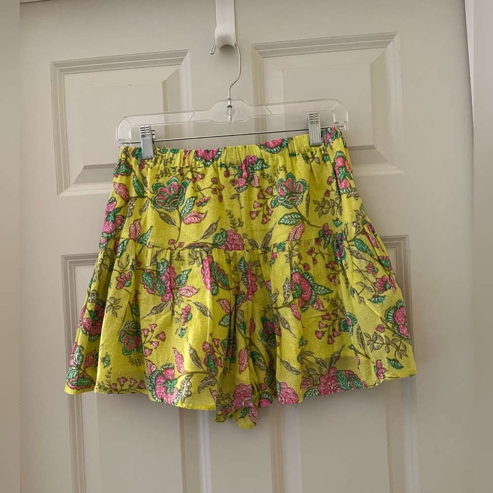 Women’s Sundry Vibrant floral skort lightweight lined pockets elastic waist S